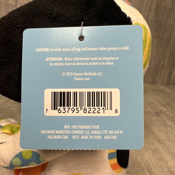 Peanuts Snoopy Plush Rainbow Tie Die Easter Egg Suit 8" Hallmark New With Tags - Picture 5 of 13